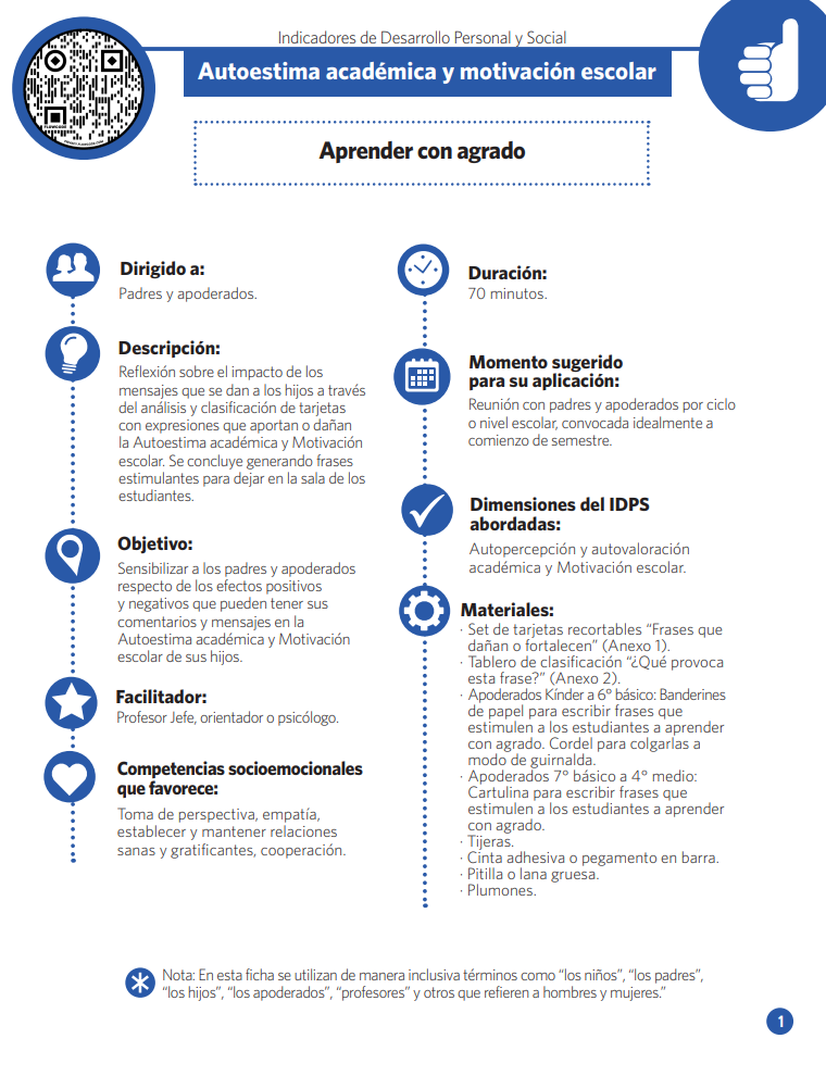 Fichas IDPS: Aprender con agrado